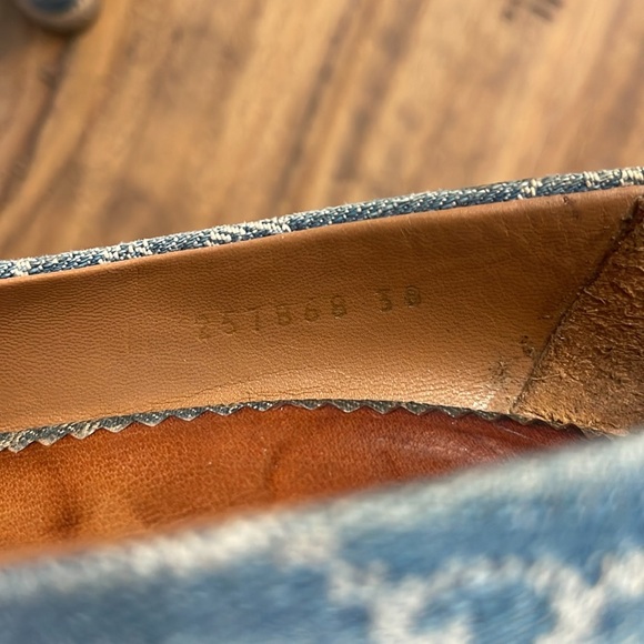 GUCCI Denim Horsebit Wedges Size 38 (8) - Picture 7 of 8